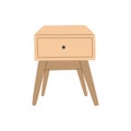 Stylish, wooden Scandinavian bedside table